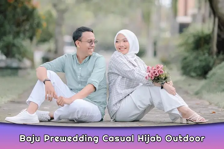 Baju Prewedding Casual Hijab Outdoor