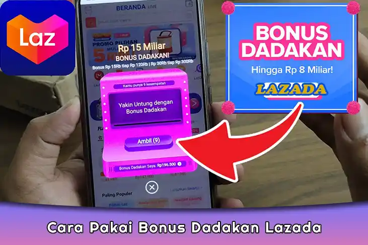 Cara Pakai Bonus Dadakan Lazada Untuk Belanja Gratis