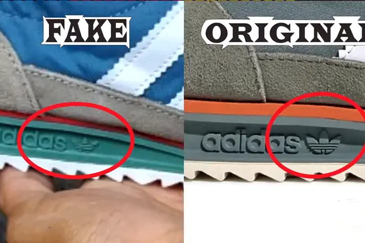 Perbedaan Sepatu Original dan KW pada Logo Adidas Terlihat Jelas